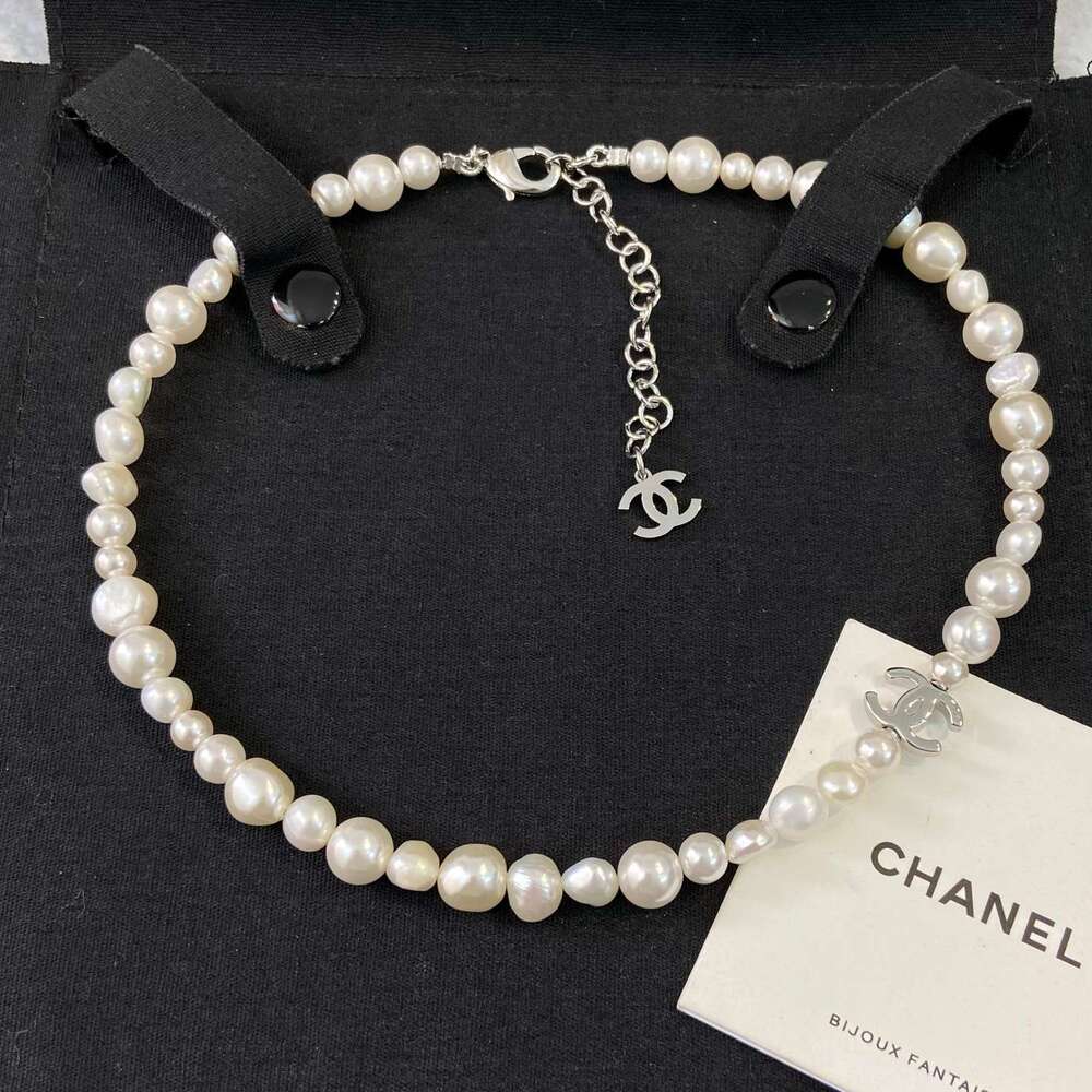 CHANEL Classic Pearl CC Logo Choker Necklace